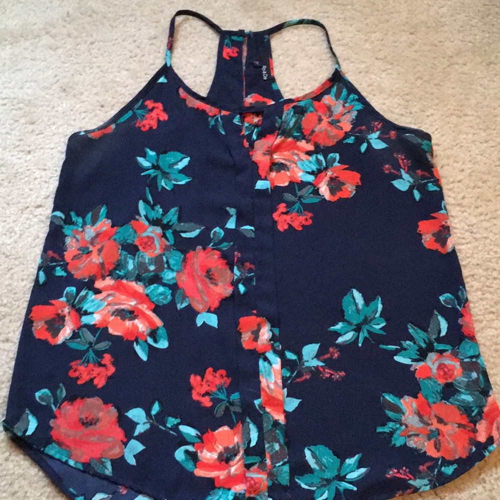 Bright floral racerback tank